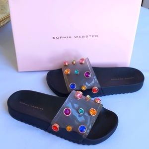 Sophia Webster Crystal Dina Gem Slides